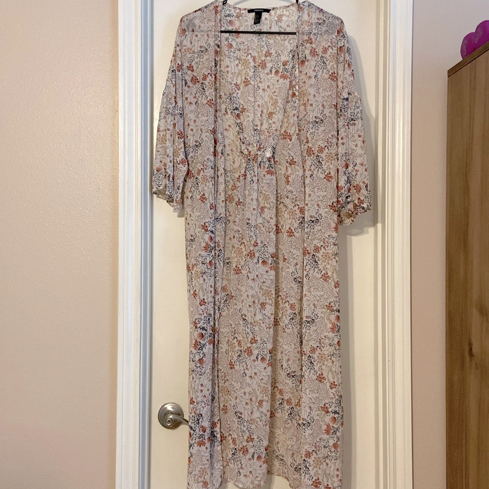 Floral Chiffon Coverup - Small
